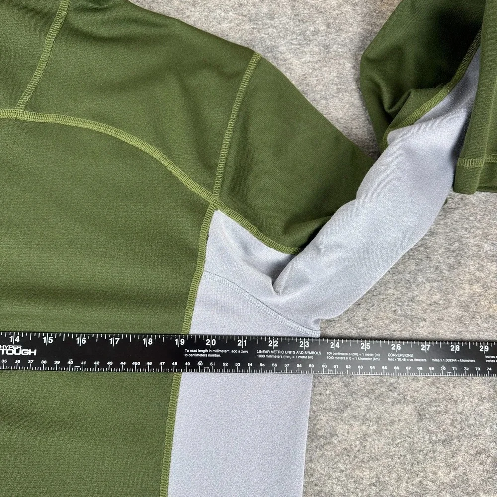 The North Face 1/4 Zip Fleece Pullover Polyester Green Mens Large L